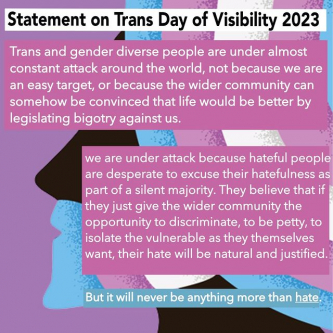 Statement on Trans Day of Visibility 2023