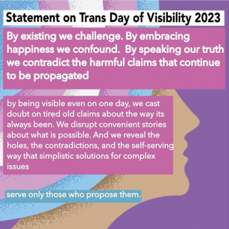 Statement on Trans Day of Visibility 2023